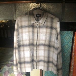 Stussy zip flannel size SMALL